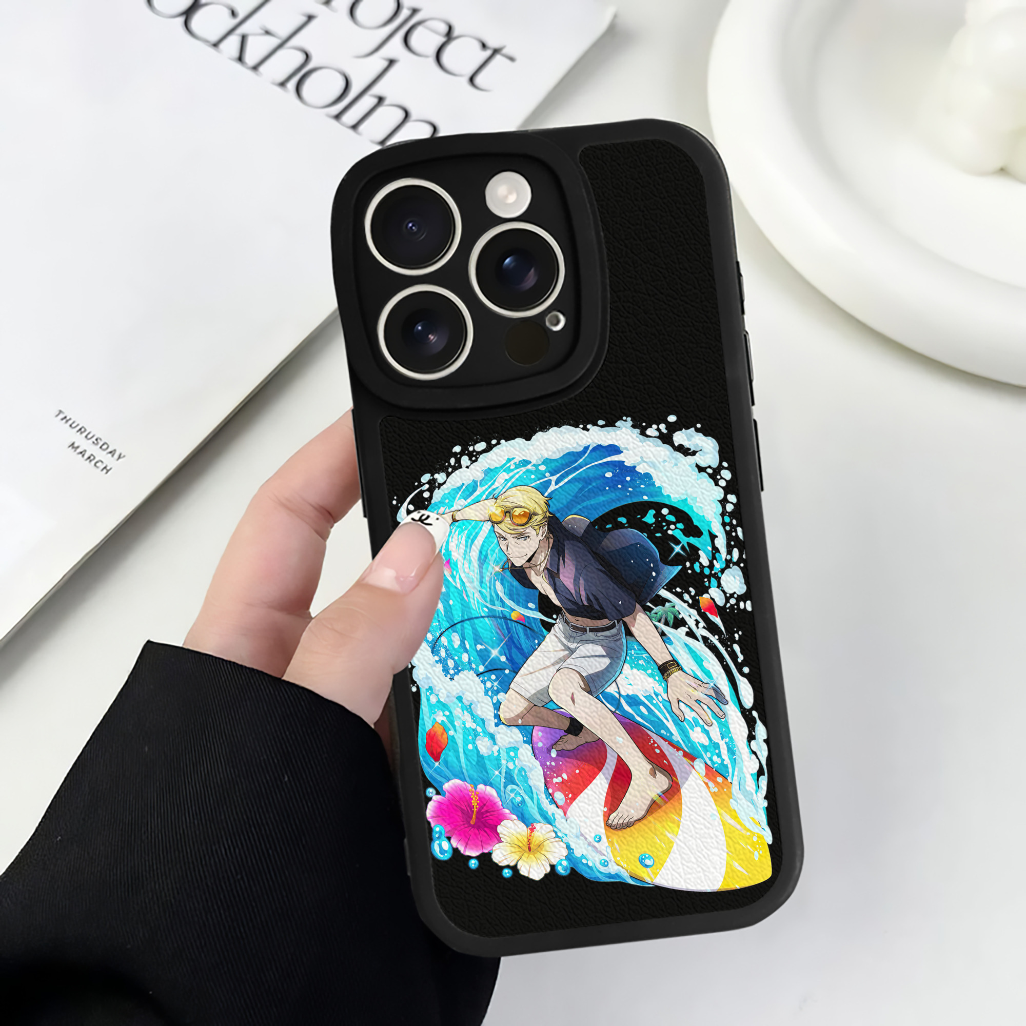 （画像用） 文豪ストレイドッグス Bungo Stray Dogs 【iPhone 16シリーズ対応】シリコンスマホケース（レザー調） 材質：シリコン
